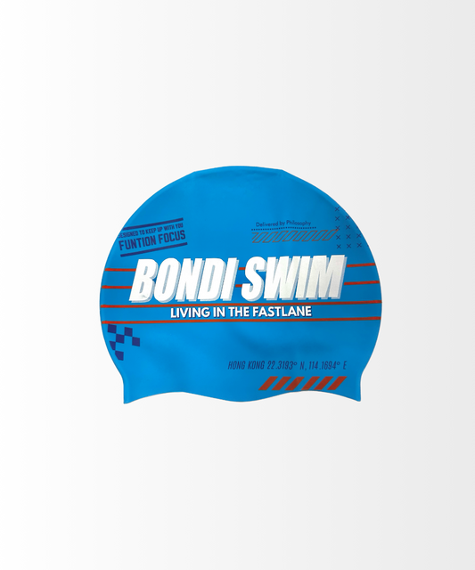 Bondi Swim Bondi Blue Unisex Silicone Swim Cap - Blue