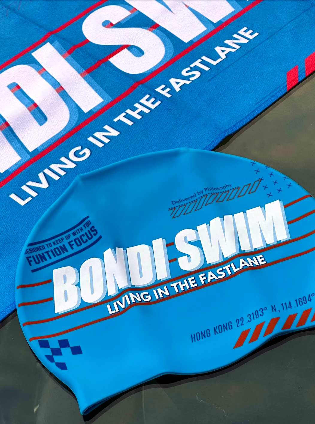 Bondi Swim Bondi Blue Unisex Silicone Swim Cap - Blue